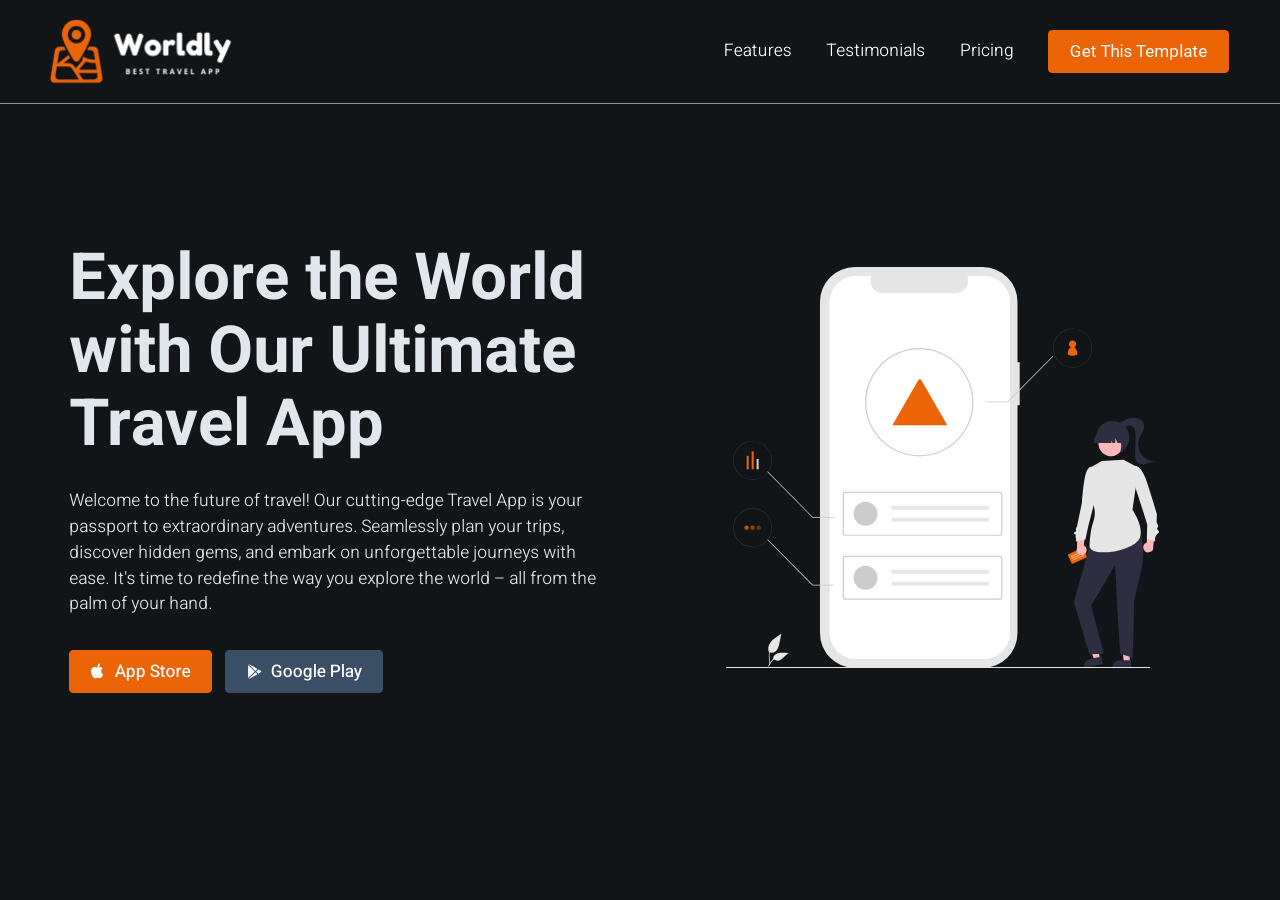 app carrd template screenshot