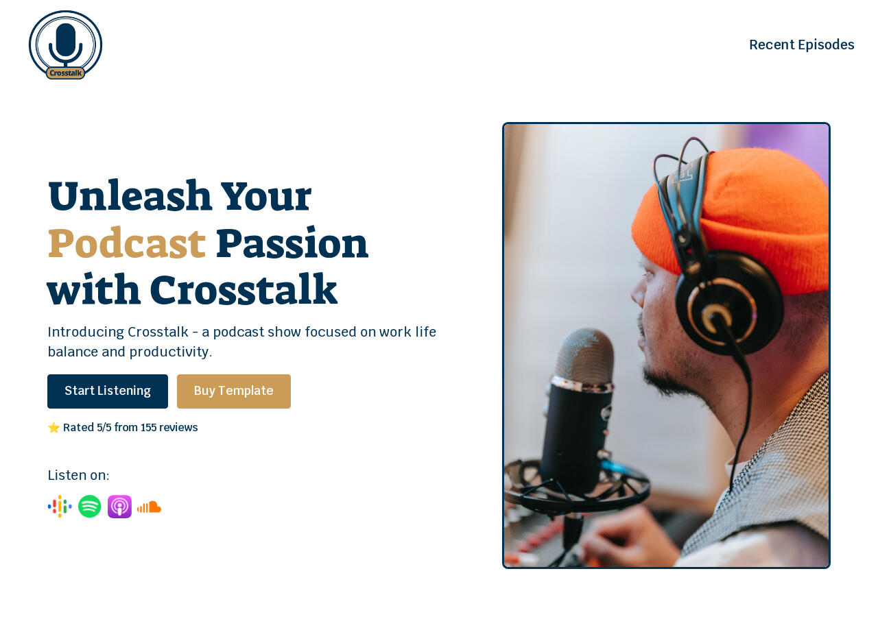 podcast carrd template screenshot